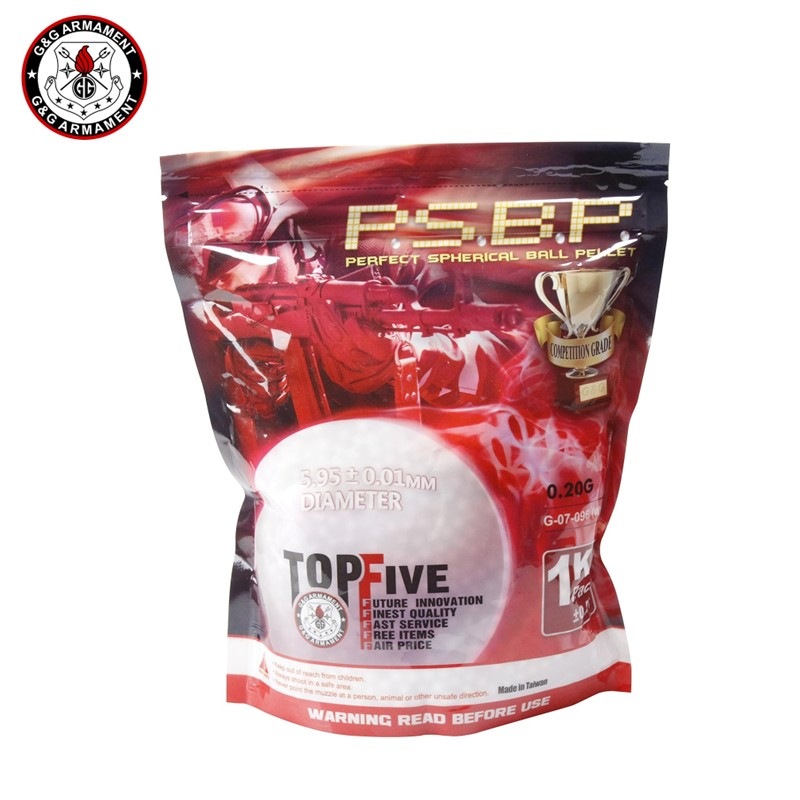 G&G Perfect プラスチックス BB弾 0.20g 1KG 5000発 ホワイト [G-07-096]