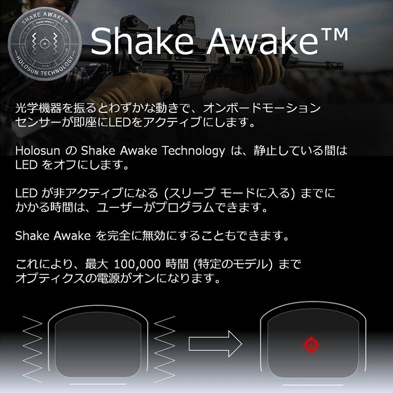 HOLOSUN EPS-CARRY-GR-MRS  Open Reflex  Solar Failsafe グリーン サークルドット ダットサイト RMScアダプタープレート付属