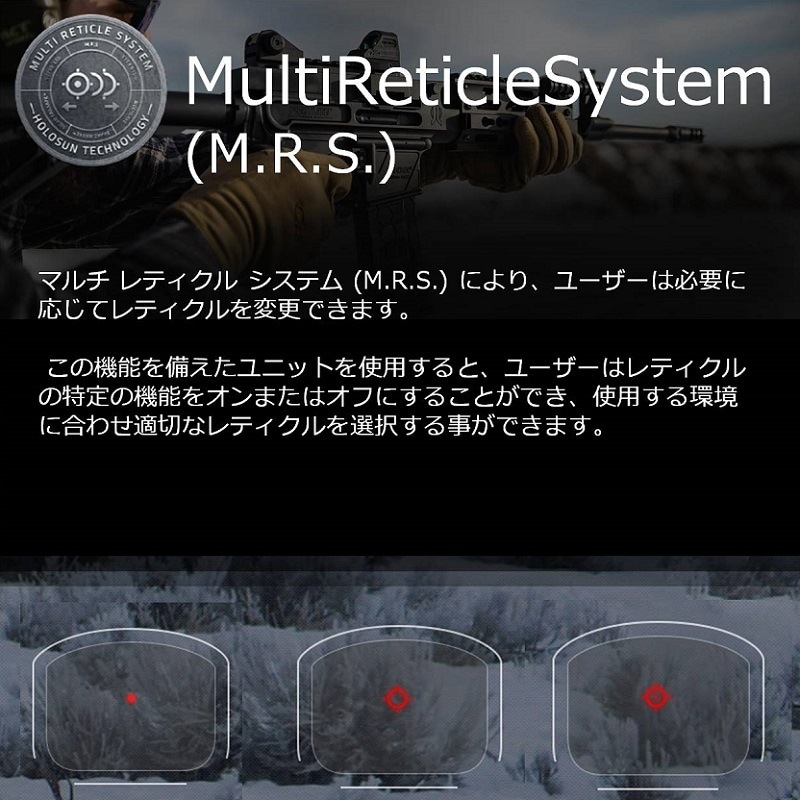 HOLOSUN EPS-CARRY-GR-MRS  Open Reflex  Solar Failsafe グリーン サークルドット ダットサイト RMScアダプタープレート付属