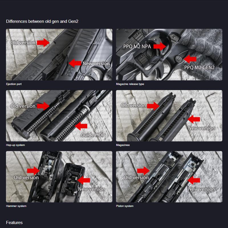 VFC WALTHER ワルサー New PPQ M2 4inch Slide ガスブローバック 正規日本版 ダブルマグ［予備マガジン付属］[SA3-PPQM2_S-BK02]