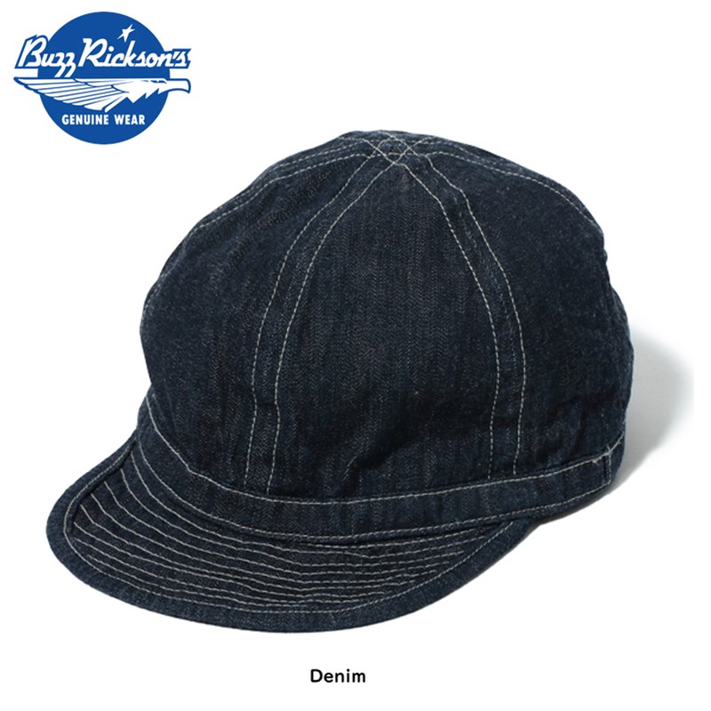 BUZZ RICKSON'S バズリクソンズ ARMY DENIM CAP SOLID MODEL 日本製 定番 ミリタリー アーミー デニム キャップ (MOD.) BR02308