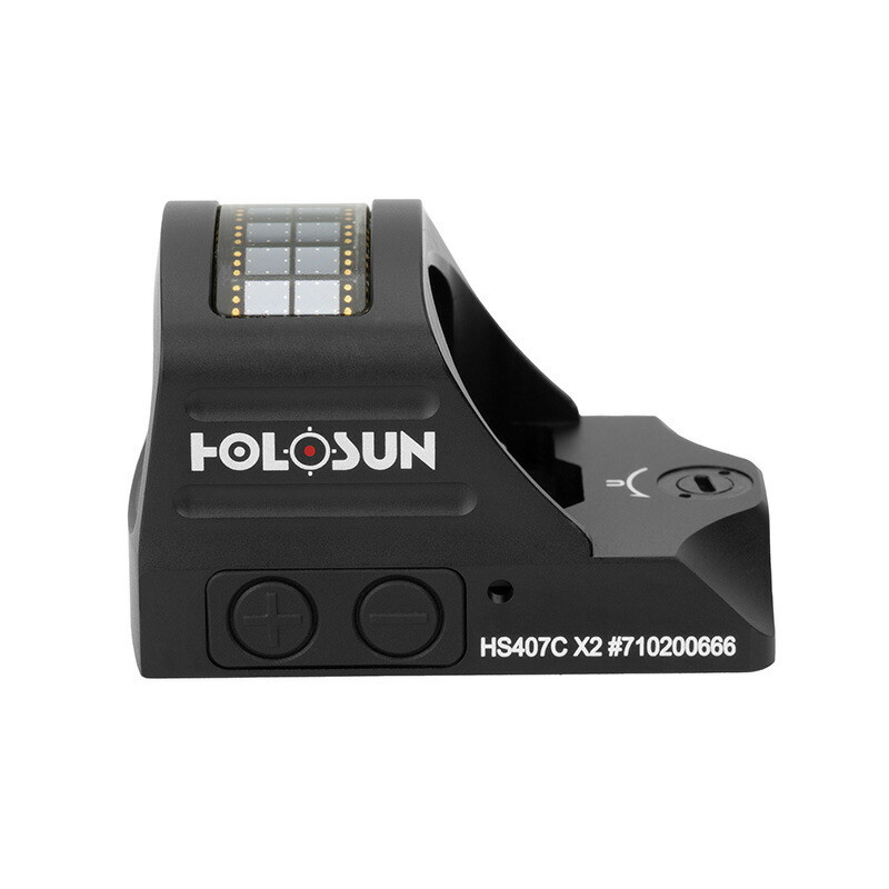 HOLOSUN HS407C X2 Open Reflex レッド ドットサイト ソーラーモデル