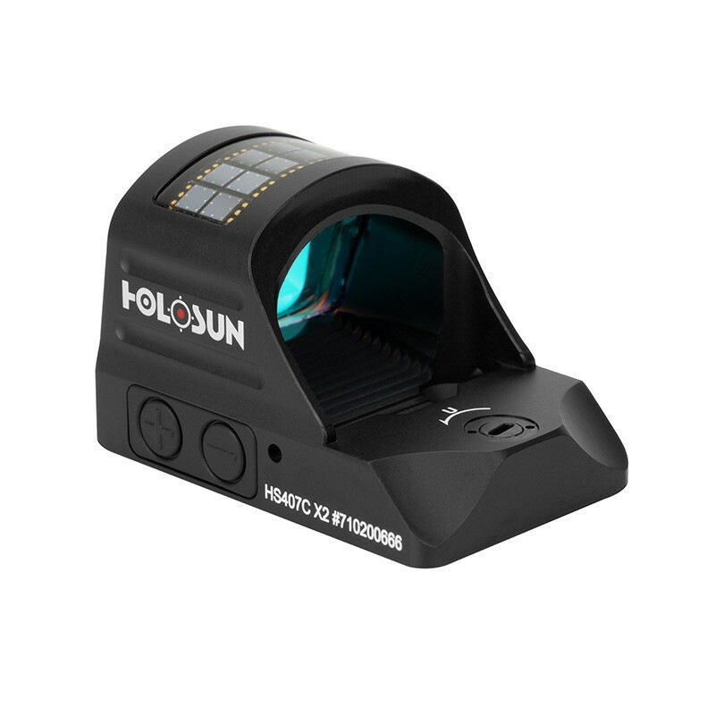 HOLOSUN HS407C X2 Open Reflex レッド ドットサイト ソーラーモデル