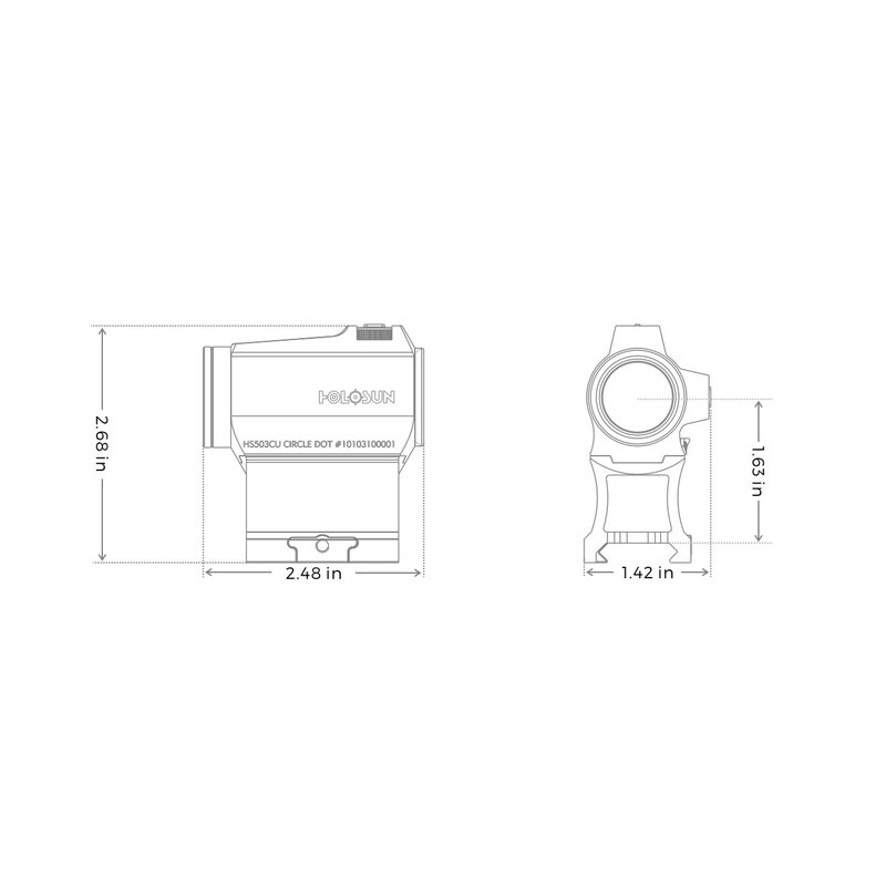 HOLOSUN HE503CU-GR Micro グリーン サークルドットサイト ソーラーモデル 