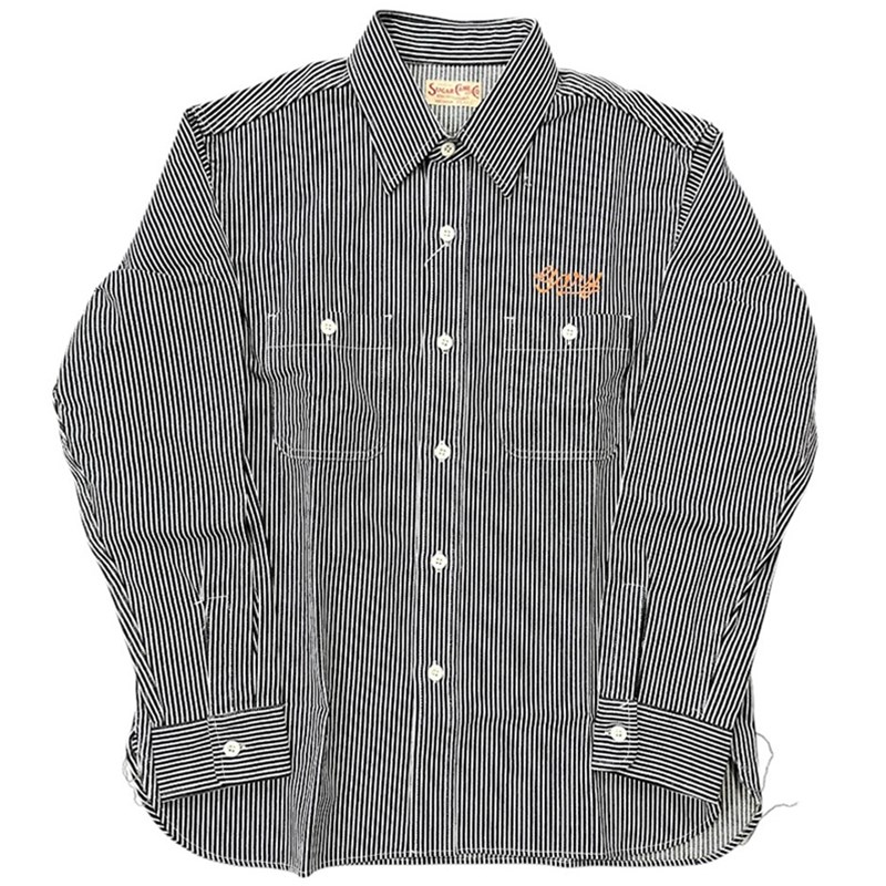 SUGAR CANE / シュガーケーン HICKORY STRIPE ワークシャツ SC29376 119 BKストライプ S