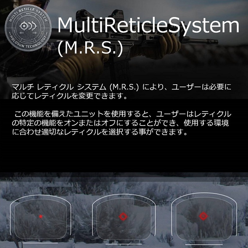 HOLOSUN SCS-MOS-GR Open Reflex Solar Charging グリーンドット ダットサイト BK