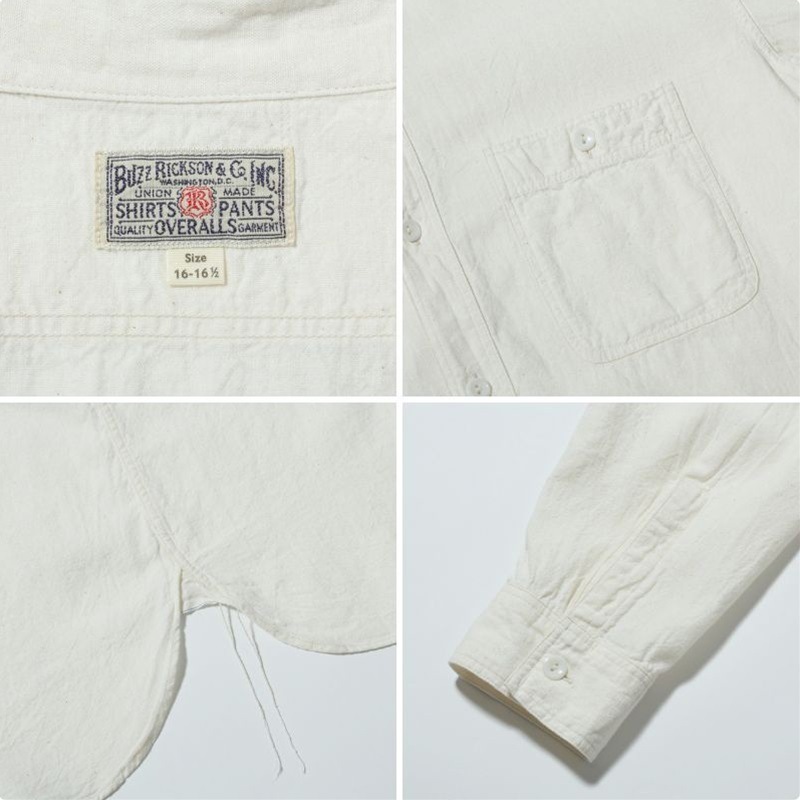 BUZZ RICKSON'S バズリクソンズ CHAMBRAY WORK SHIRTS 定番 ブルー シャンブレー ワークシャツ 