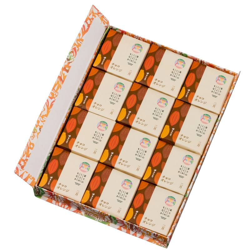 富士山こよみもなか(2月限定：チョコオレンジ) 12個入