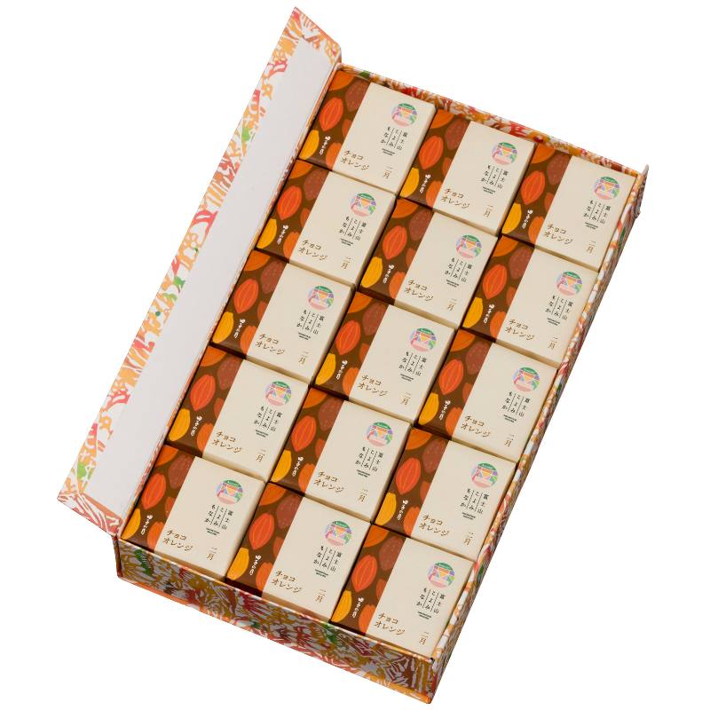 富士山こよみもなか(2月限定：チョコオレンジ) 30個入