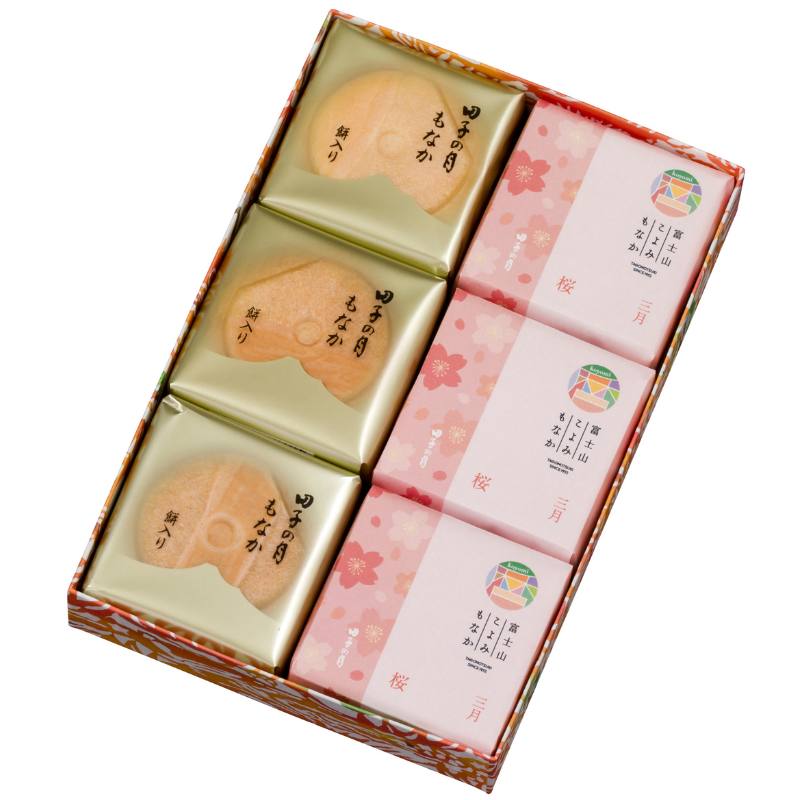富士山こよみもなか＆田子の月もなか(3月限定：桜) 6個入