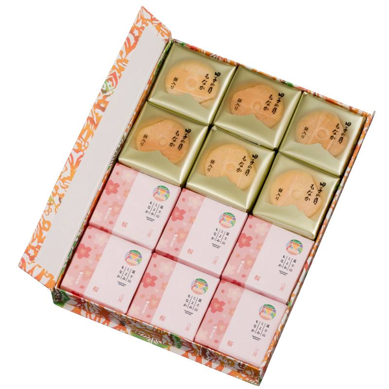 富士山こよみもなか＆田子の月もなか(3月限定：桜) 12個入