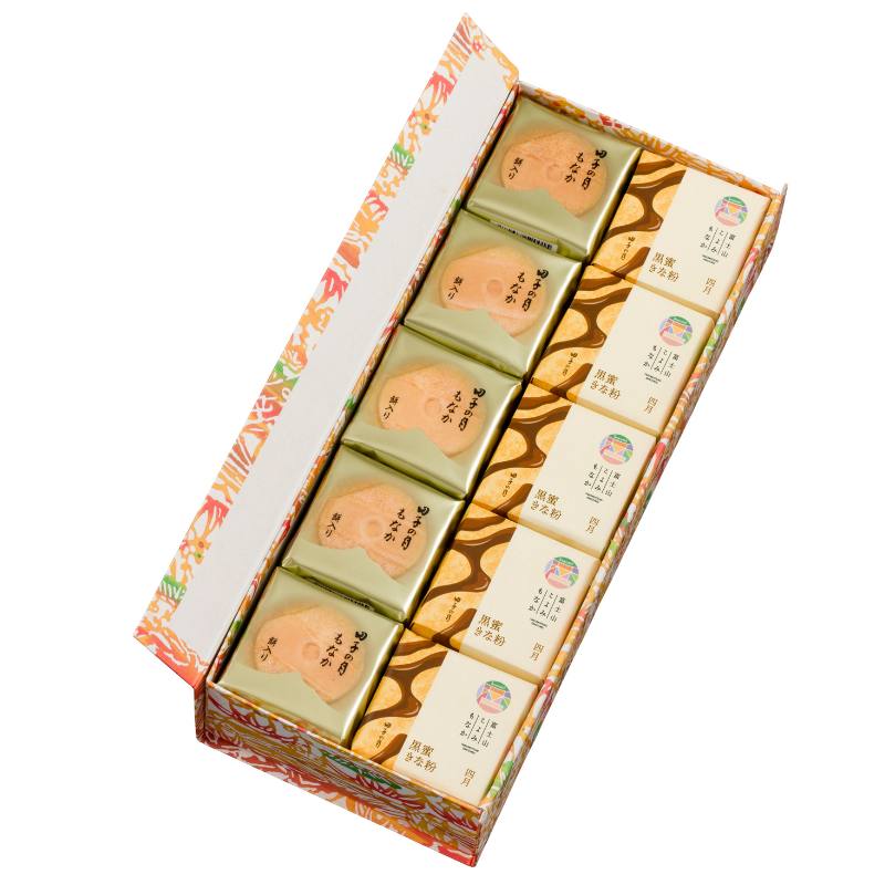 富士山暦もなか＆田子の月もなか(4月限定：黒蜜きな粉) 20個入