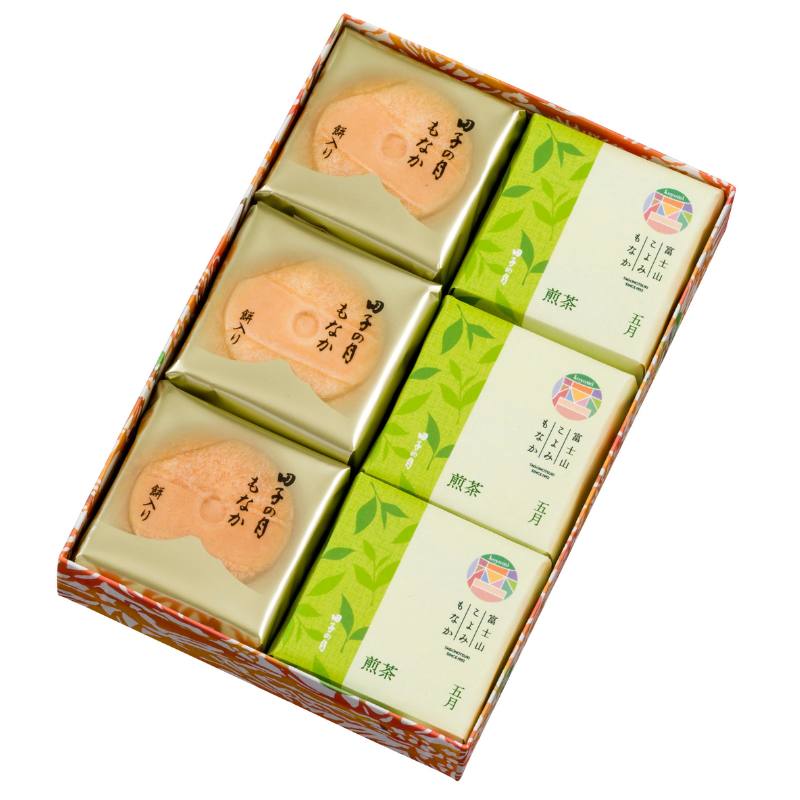 富士山暦もなか＆田子の月もなか(5月限定：煎茶) 6個入