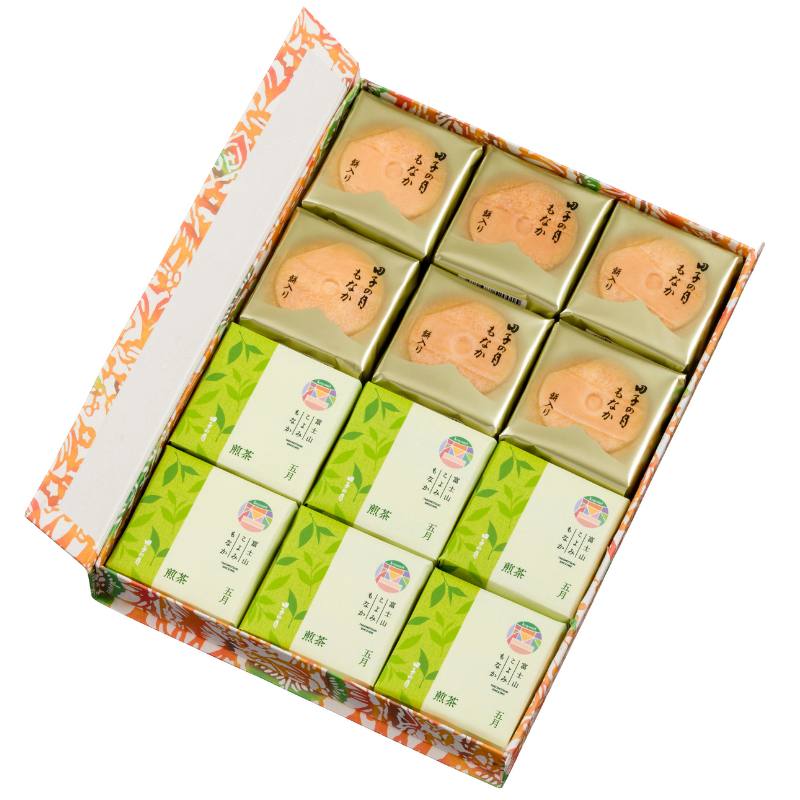 富士山暦もなか＆田子の月もなか(5月限定：煎茶) 12個入