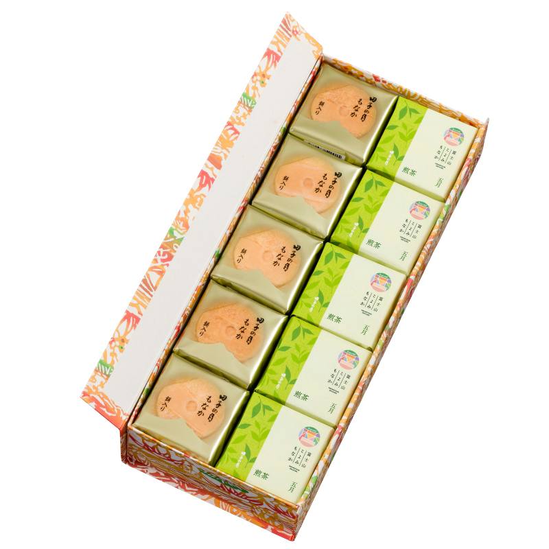 富士山暦もなか＆田子の月もなか(5月限定：煎茶) 20個入