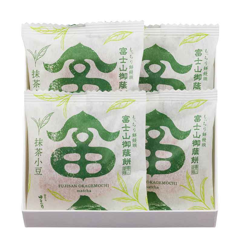 ★富士山御蔭餅(抹茶小豆) 4個入