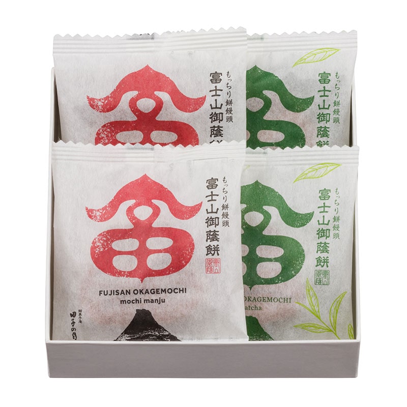 ★富士山御蔭餅＆富士山御蔭餅(抹茶小豆) 4個入