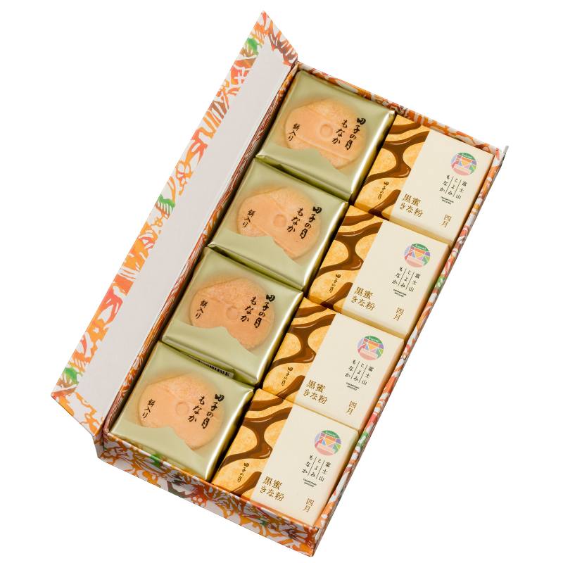 富士山暦もなか＆田子の月もなか(4月限定：黒蜜きな粉)