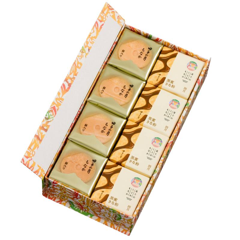 富士山暦もなか＆田子の月もなか(4月限定：黒蜜きな粉)