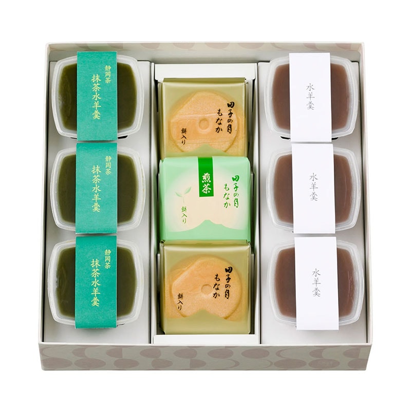田子の月もなか(煎茶)＆水羊羹