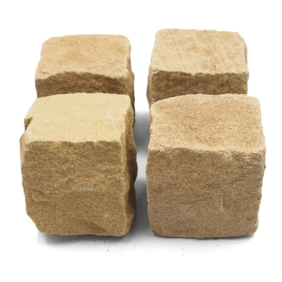 ピンコロ イエロー砂岩 1丁 90×90×90mm 中国
