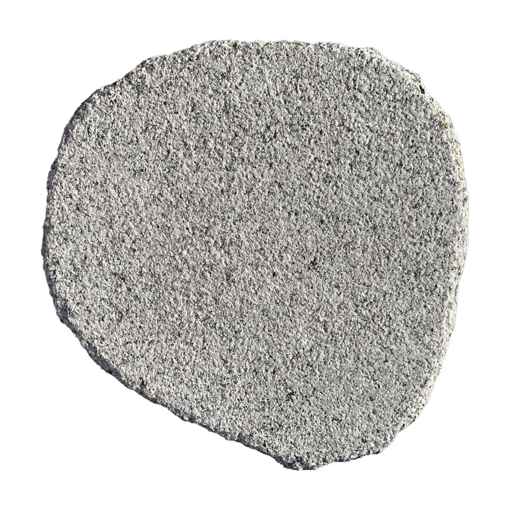 飛石 白御影 乱形 ビシャン φ400×100mm 中国