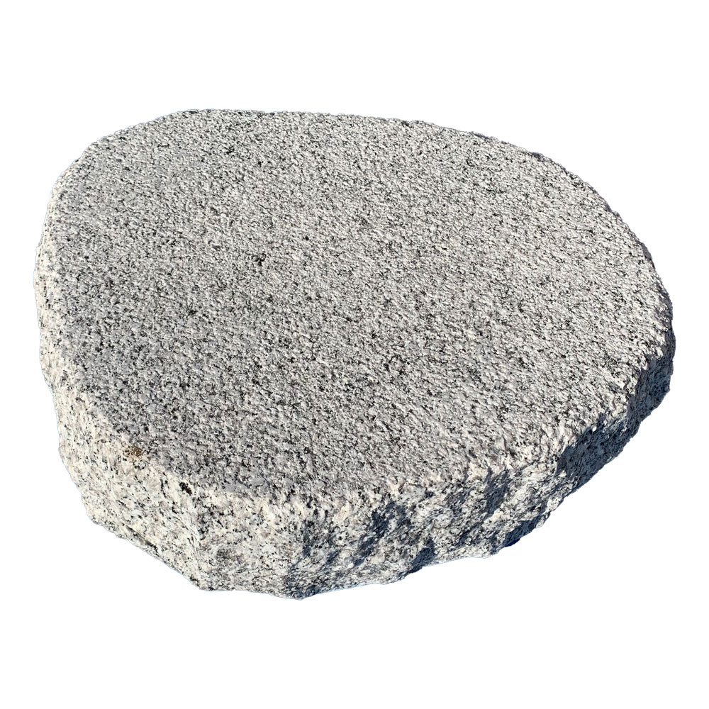 飛石 白御影 乱形 ビシャン φ400×100mm 中国