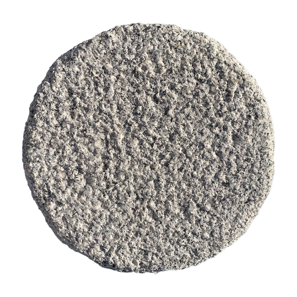 飛石 円形 白御影 ノミキリ φ350×50mm 中国