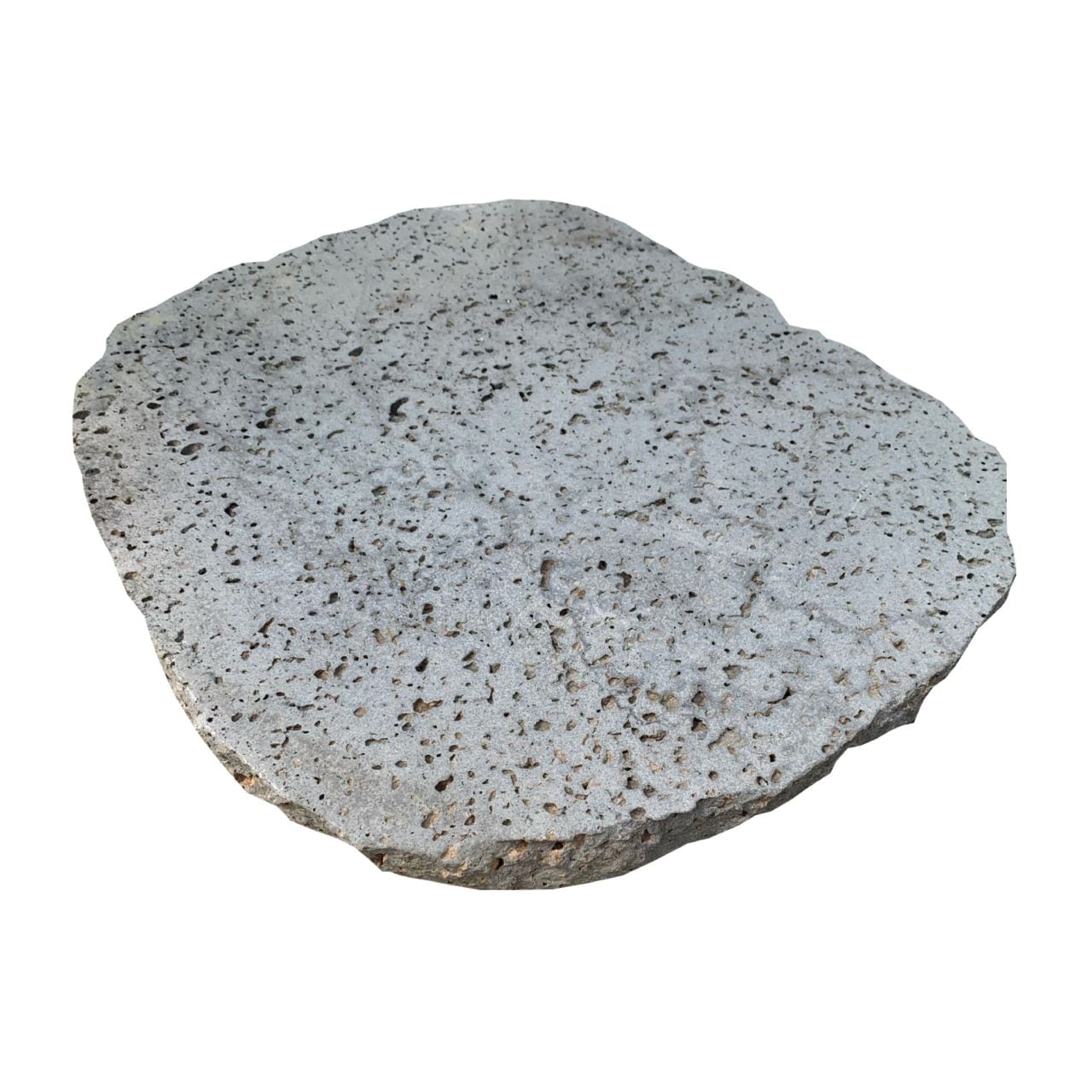 飛石 乱形 溶岩 ブラシ φ450×40mm 中国