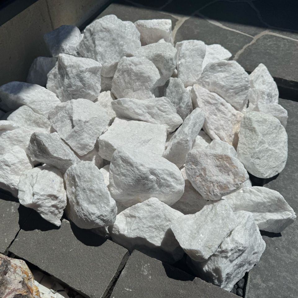 マーブルホワイトロック 90-120mm 20kg