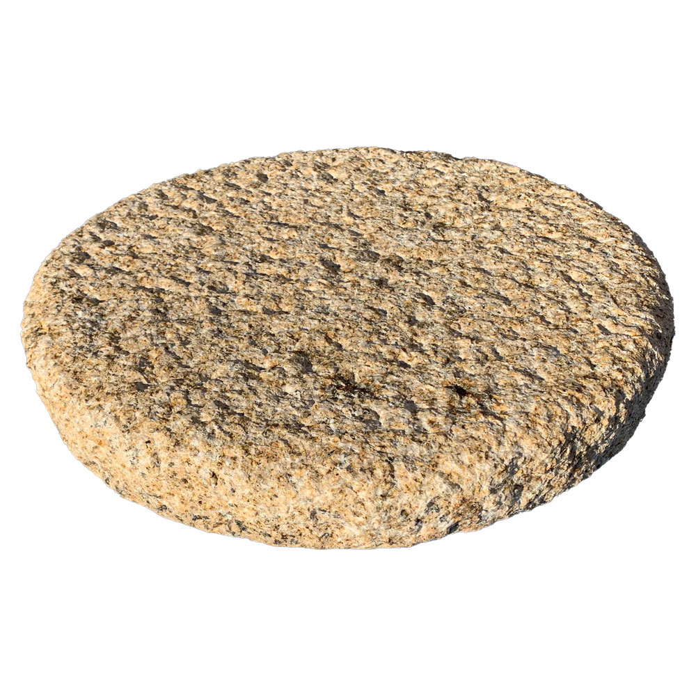 飛石 円形 錆御影 ノミキリ φ350×50mm 中国