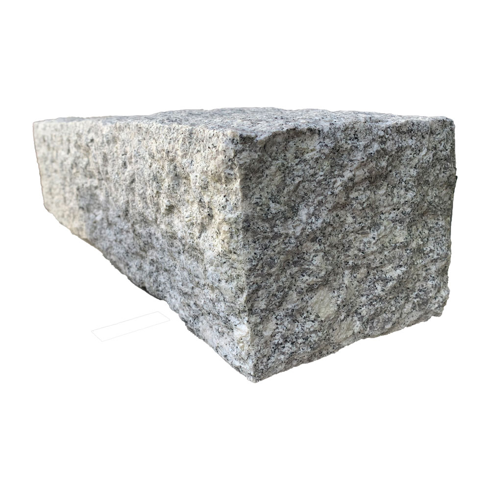 蹴上がり石 白御影 2面ノミキリ 他割肌 180×150×600mm 中国