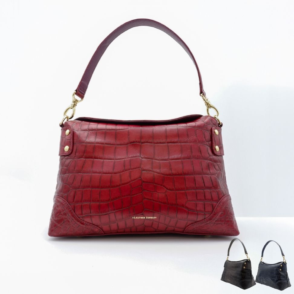 型押し牛革 ２WAYショルダーバッグ