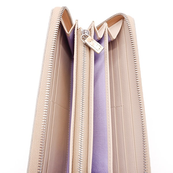 【セット販売】パイソン革＆ラウンドファスナーウォレット(ナチュラルパール) セット