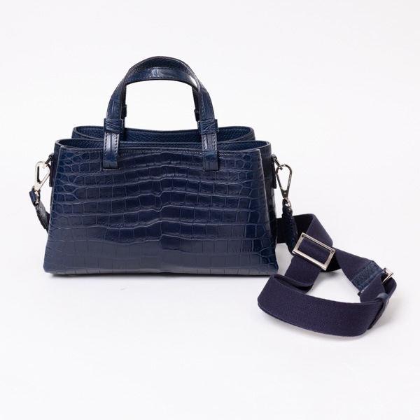 提藍 9/12販売開始】藍染クロコダイル アオリポシェット 紺藍 | Bag