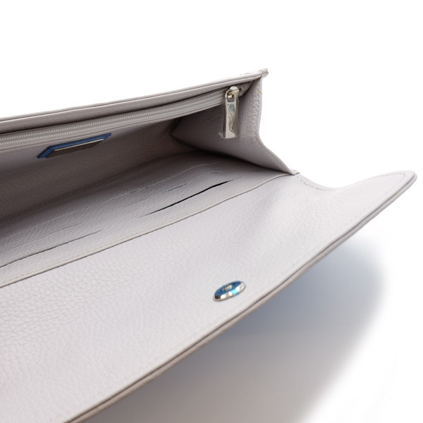 牛革×クロコダイル　ボンサンスコラボバッグ　ライトグレー×バーントピンク