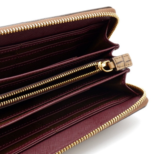 クロコダイル ラウンドウォレット メジブラウン