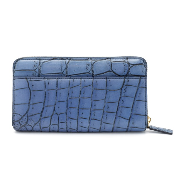 クロコダイル ラウンドウォレット メジブルー | すべての商品  