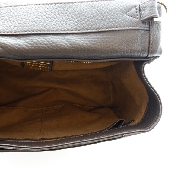 パイソン×牛革　 一本手ハンドバッグ　ニコチン