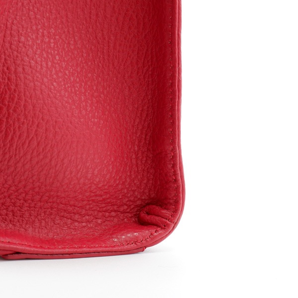 【outlet】オーストリッチ メッシュショルダーバッグ レッド