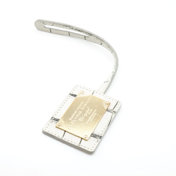 【outlet品】 クロコダイル ダブルファスナーポシェット メジホワイト