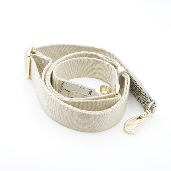 【outlet品】 クロコダイル ダブルファスナーポシェット メジホワイト