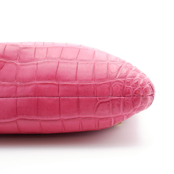 【outlet品】 クロコダイル 一本手ミニハンドバッグ ブーゲンビリア