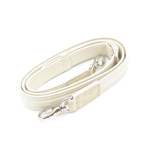 【キャリー品】牛革×クロコダイル ボストンバッグ オフホワイト