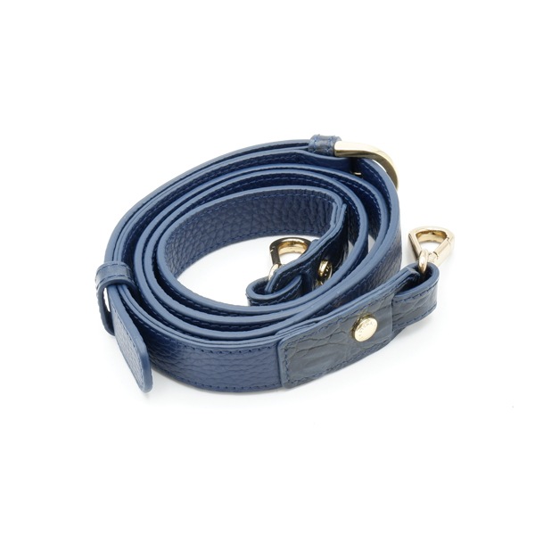 【outlet品】型押し牛革 二本手フォーマルバッグ ネイビー