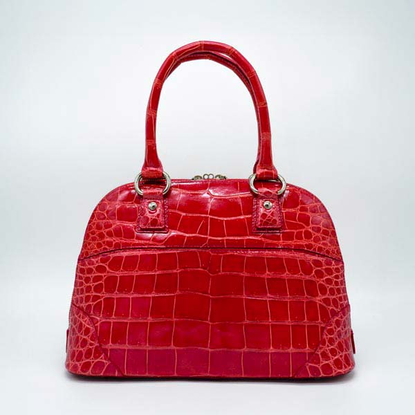 【outlet品】 クロコダイル エナメルブガッティ ピンク