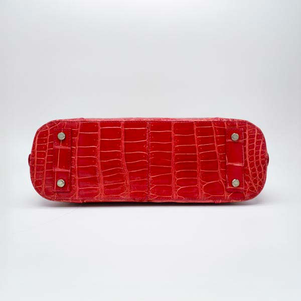 【outlet品】 クロコダイル エナメルブガッティ ピンク