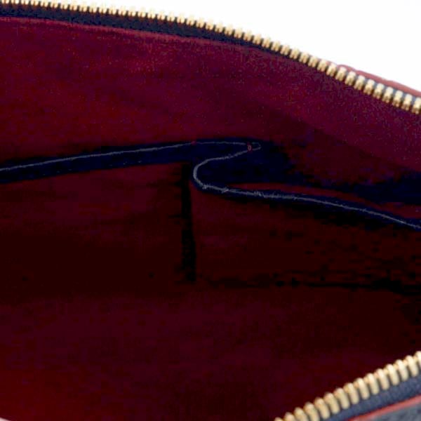 クロコダイル 二本手ハンドバッグ ネイビーブラック