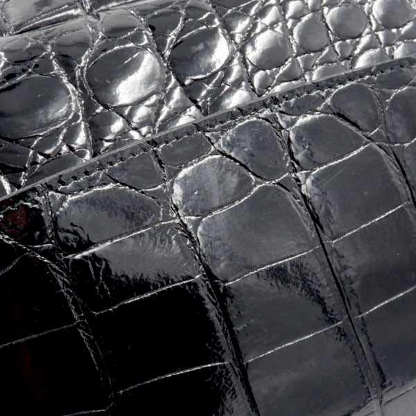 【OUTLET品】 クロコダイル グレージングラウンドポシェット ブラック