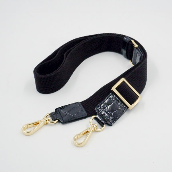 【OUTLET品】 クロコダイル グレージングラウンドポシェット ブラック